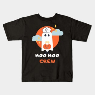 Boo Boo Crew funny Nurse Halloween ghost in Nurse hat design Kids T-Shirt